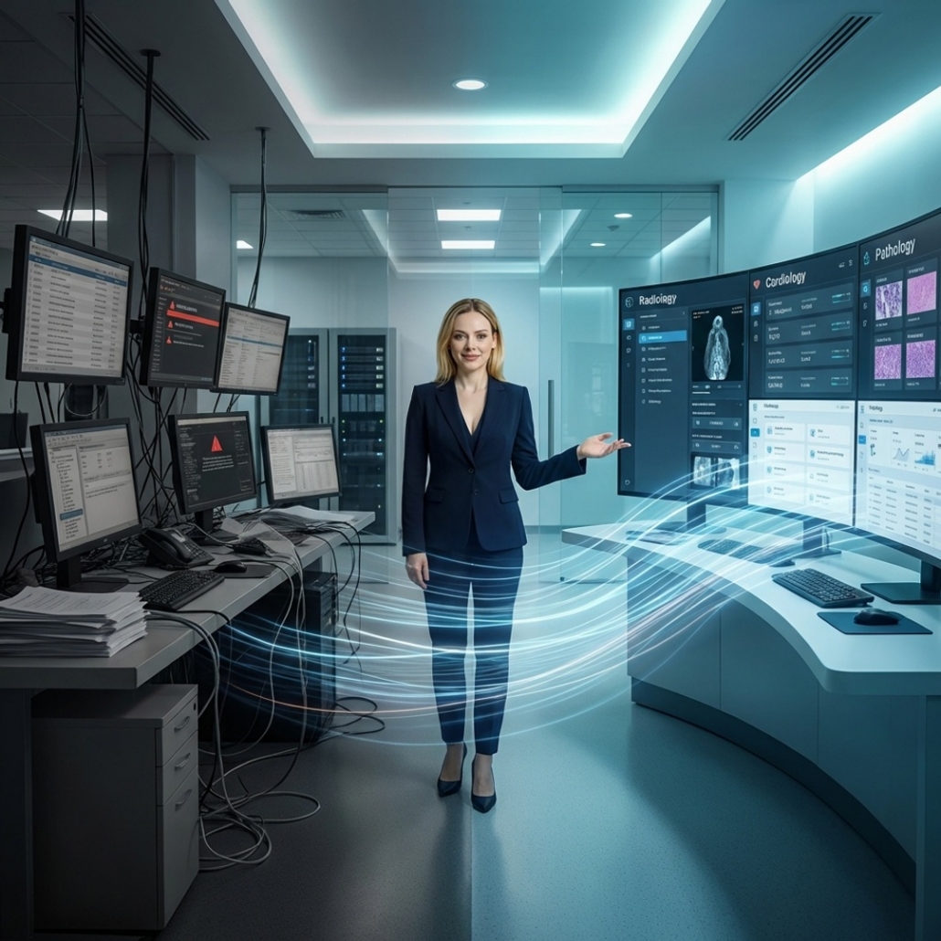 DataDoc gesturing the transformation of a modern imaging environment from infrastructure to orchestration.