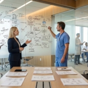 DataDoc discussing complex workflows with physicians.